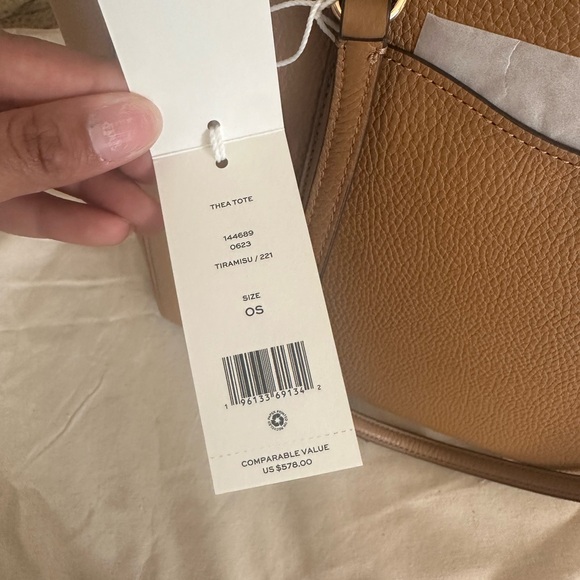 We Tory Burch Thea large leather tote tiramisu - Picture 6 of 11